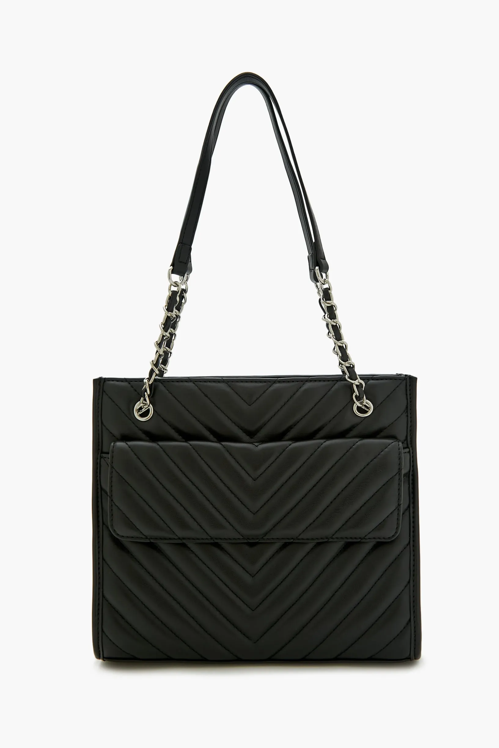 Quilted Faux Leather Tote Bag