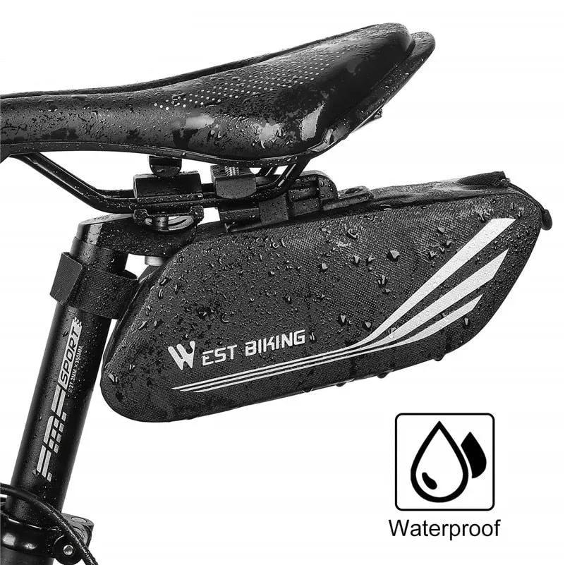 Rainproof Bicycle Bag 3D Shell Reflective Seatpost Saddle Bag Shockproof MTB Road Bike Bag Cycling Accessories