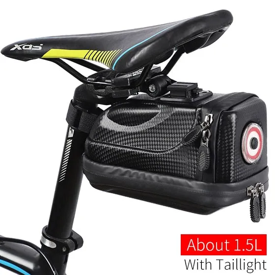 Rainproof Bicycle Bag 3D Shell Reflective Seatpost Saddle Bag Shockproof MTB Road Bike Bag Cycling Accessories