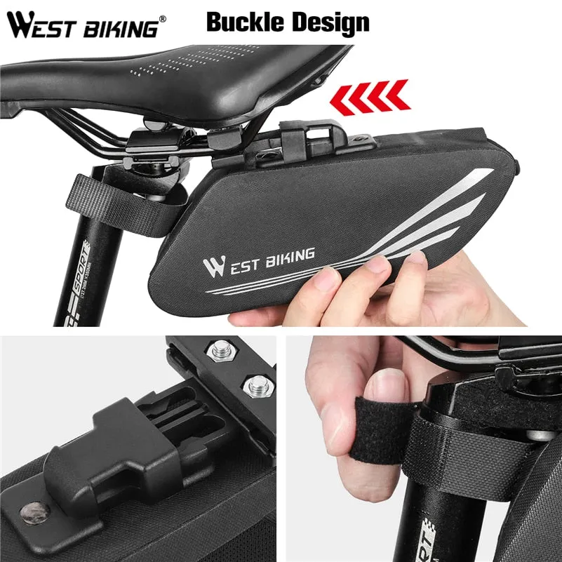 Rainproof Bicycle Bag 3D Shell Reflective Seatpost Saddle Bag Shockproof MTB Road Bike Bag Cycling Accessories