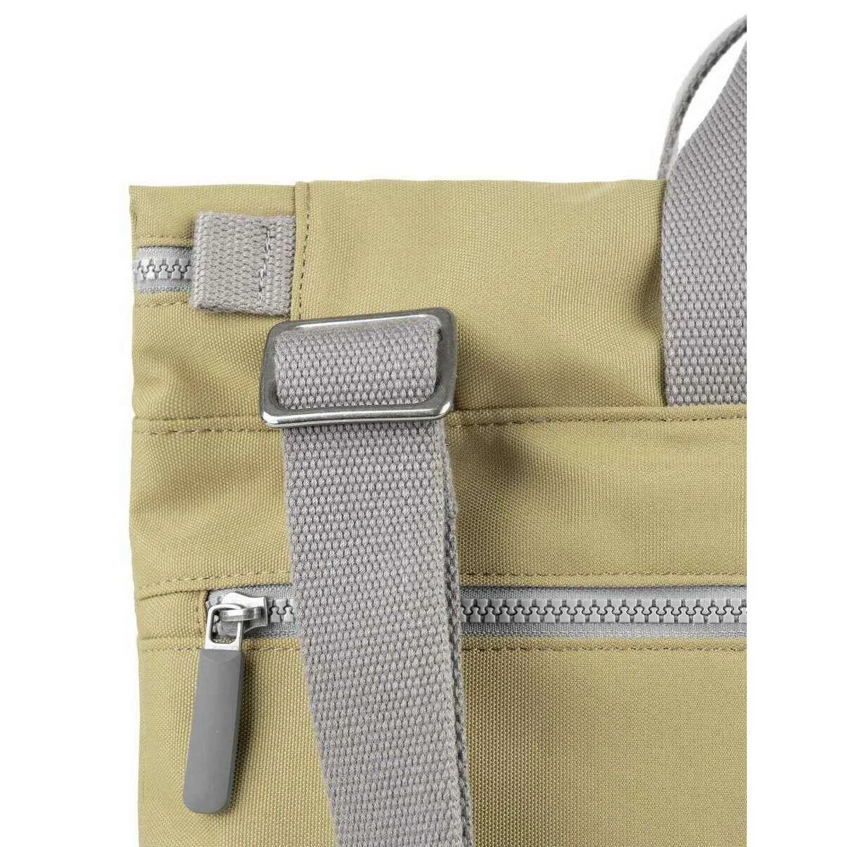 Roka Blackfriars M Large Recycled Canvas Messenger Bag - Khaki Brown