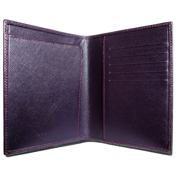 Saffiano Passport Sleeve Bordeaux