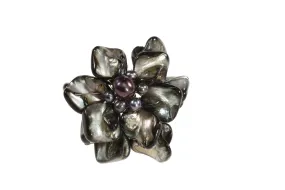 Shell & Pearl Flower Black BR