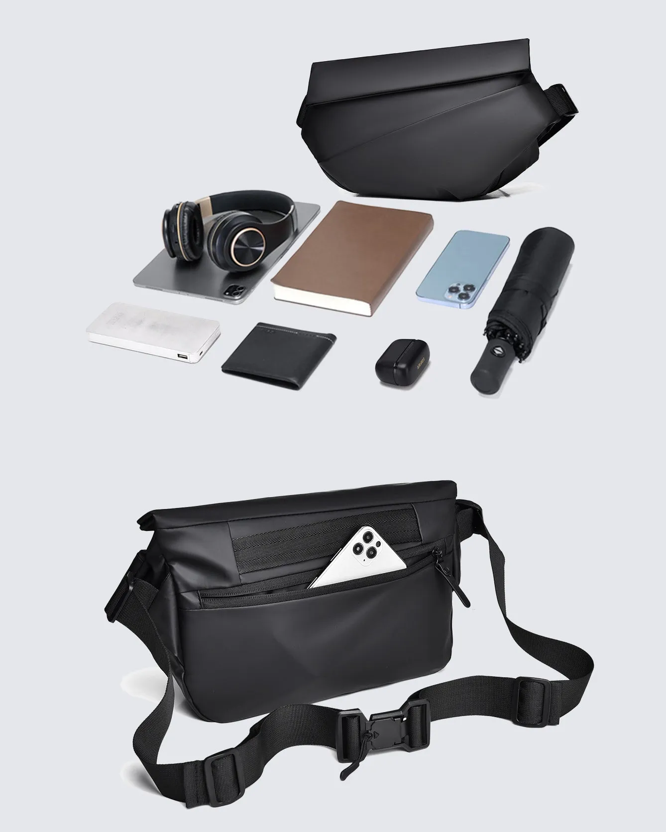 Sleek Techwear Crossbody Bag - Style Meets Function