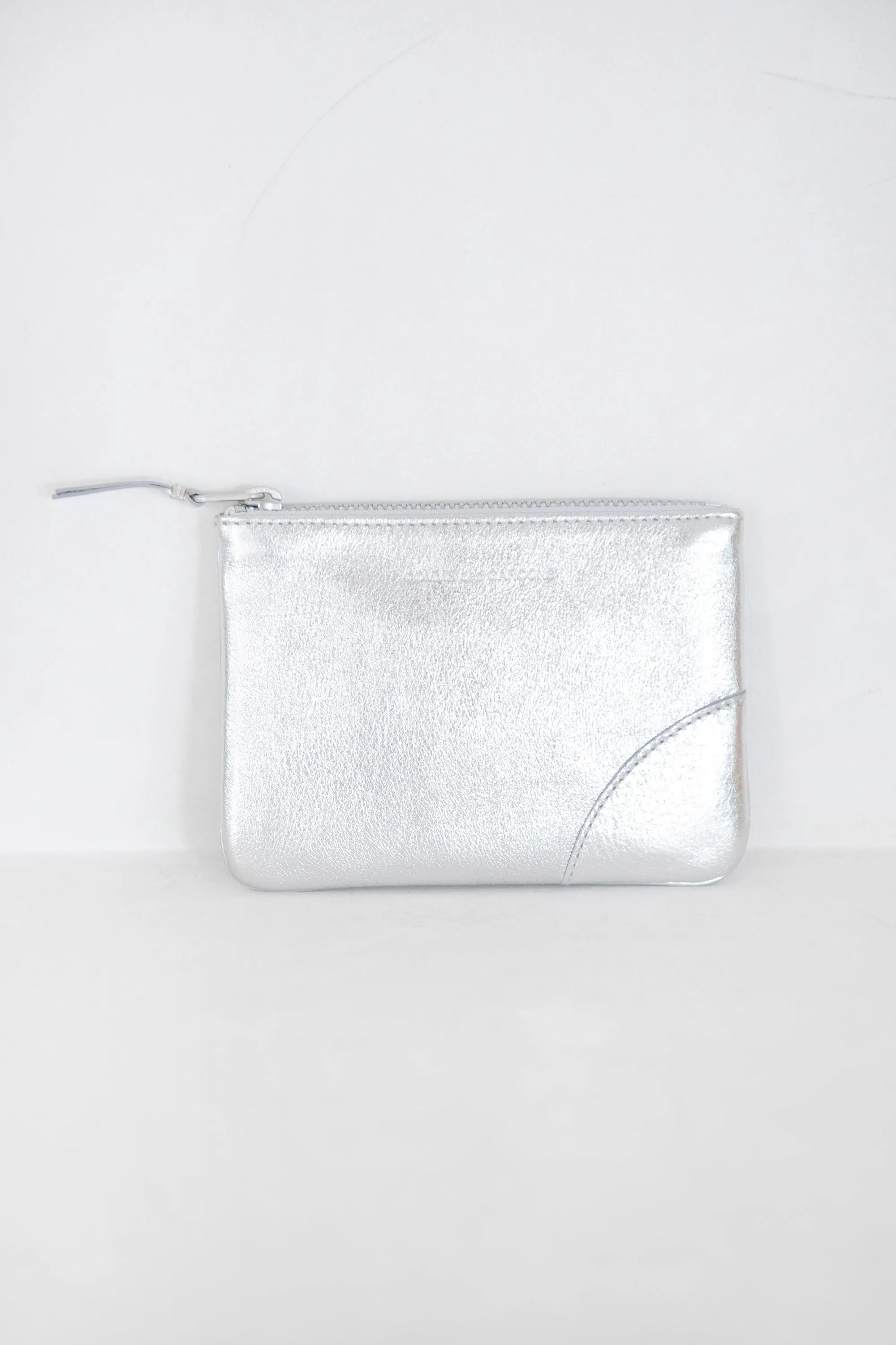 Small Metallic Coin Wallet, Silver