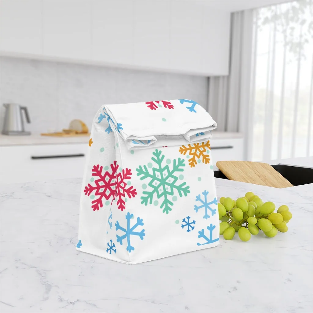 snowflake polyester Lunch Bag