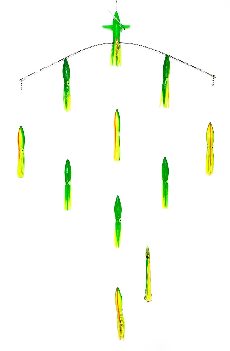 Sterling Tackle 36" Wide Tracker Spreader Bars - Bulb Squids