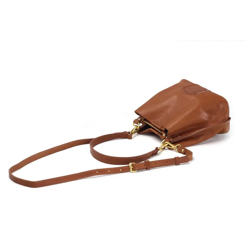 Summer Promise Vegetable Tanned Leather Bucket Bag Ladies Shoulder Bag