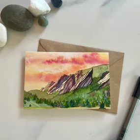 Sunrise Over Flatirons Greeting Card Pack