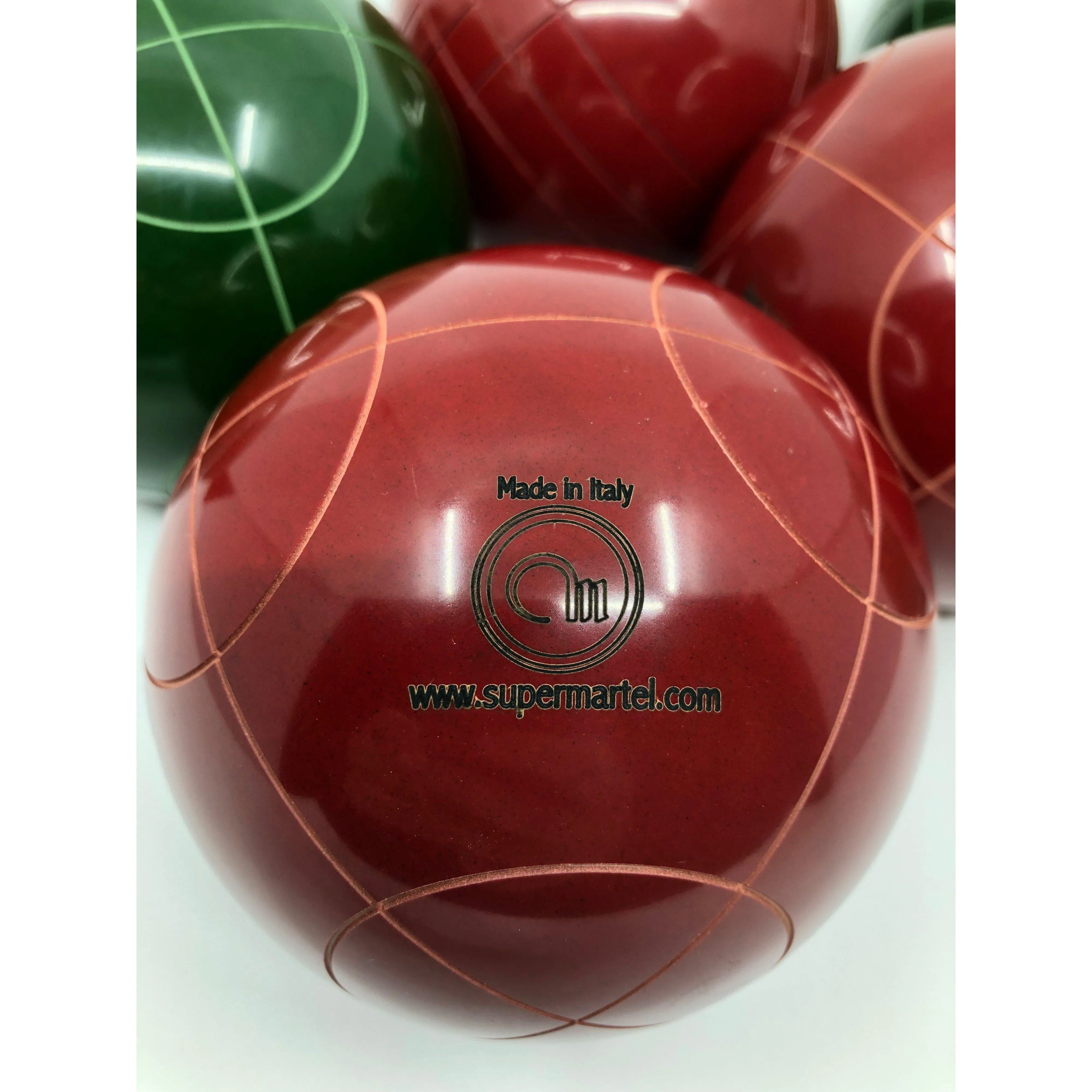 Super Martel Professional Bocce Ball Set 107mm, Tournament Rated, Made in Italy