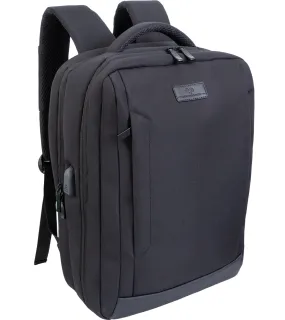 The Collins | 18-In Twill Workbook Backpack with USB Port