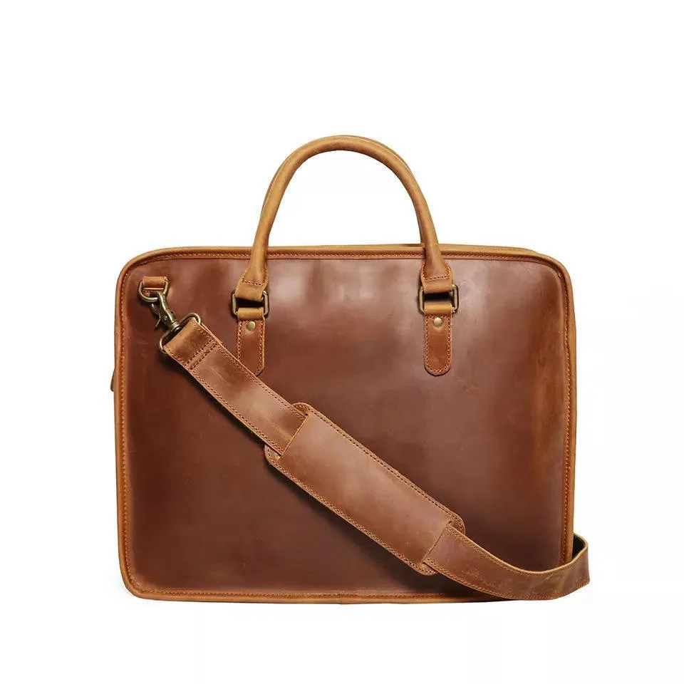 The Hemming Leather Laptop Bag | Vintage Leather Briefcase