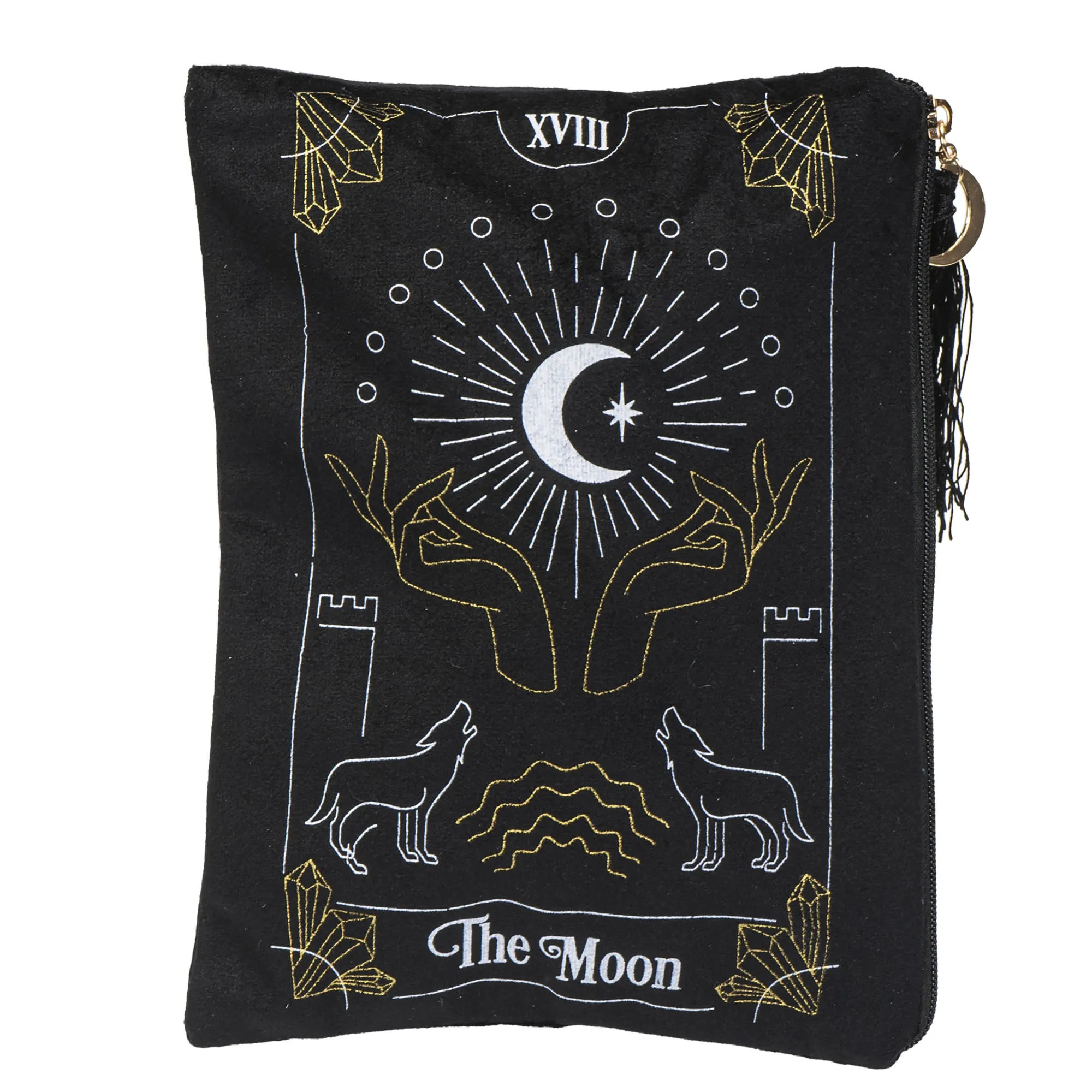 THE MOON TAROT CARD ZIPPER POUCH 6PC PACK C/25