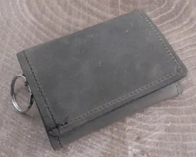 Trifold Wallet Smoke Grey Leather