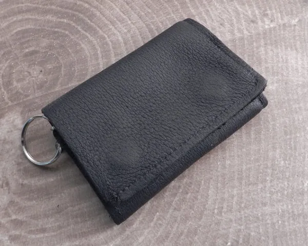 Trifold Wallet Smoke Grey Leather