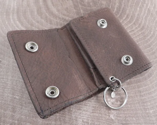 Trifold Wallet Smoke Grey Leather