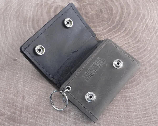 Trifold Wallet Smoke Grey Leather