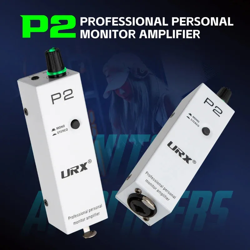 URX P2 Portable Headphone Amplifier, Personal Amplifier with XLR, TRS Input