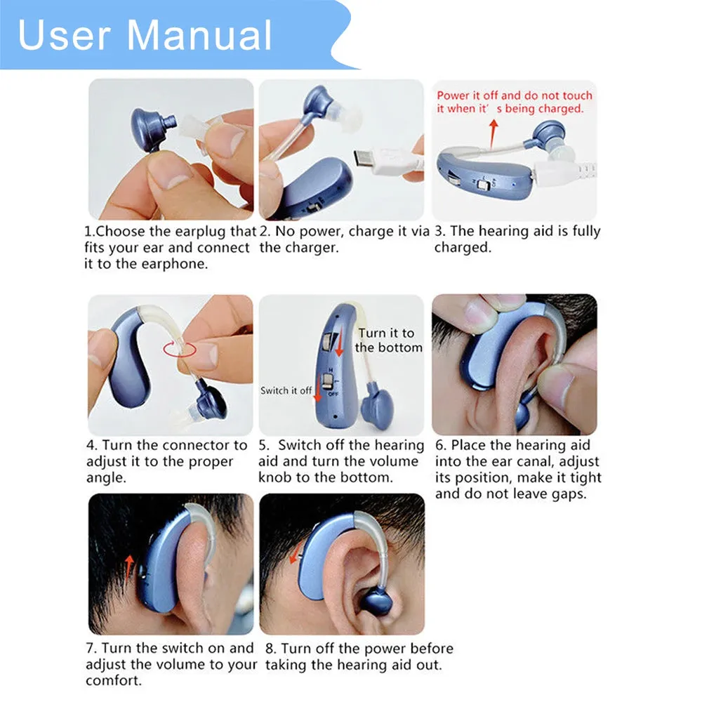 USB Rechargeable Mini Digital Sound Amplifier Hearing Aid