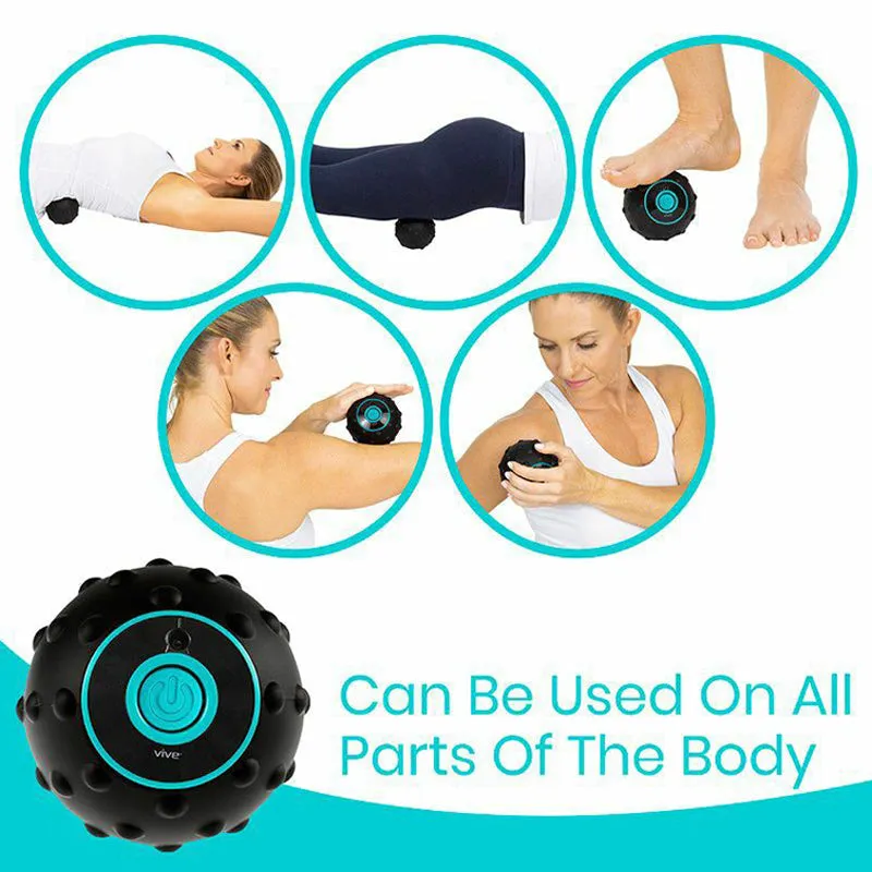 Vive Health Vibrating 3 Speed Massage Ball - Black