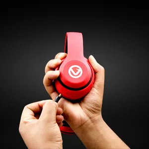 Volkano Impulse Series Bluetooth Headphones - Red | Black