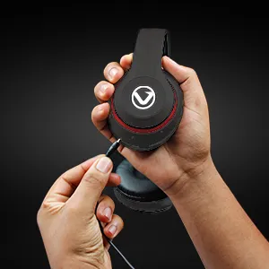 Volkano Impulse Series Bluetooth Headphones - Red | Black