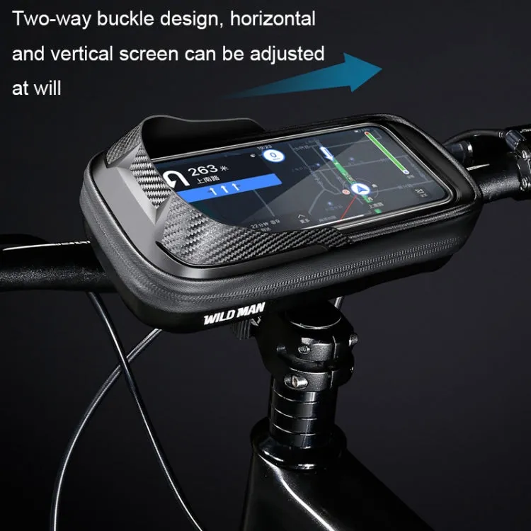 WILD MAN E16 EVA Hard Shell Touch Screen Handlebar Bag Cycling Equipment(Black)