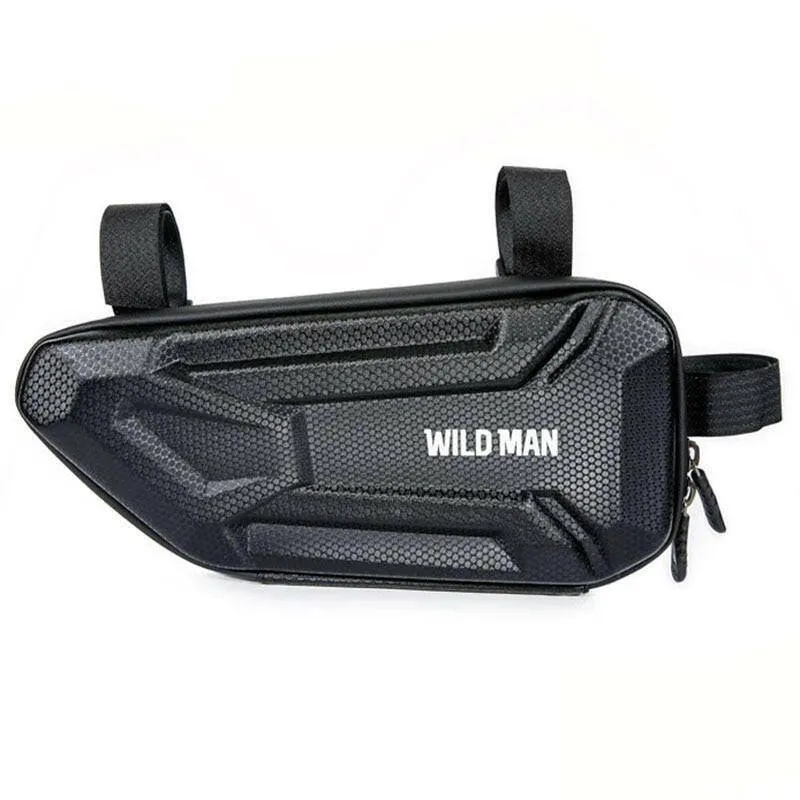 WILD MAN Rainproof Bicycle Bag Bike Triangle Tool Bag EVA Hard Shell Cycling Frame Bag Reflective Mtb Accessories