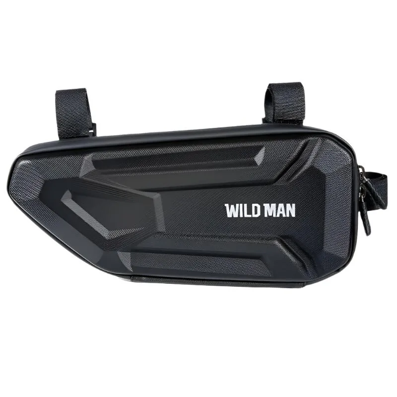 WILD MAN Rainproof Bicycle Bag Bike Triangle Tool Bag EVA Hard Shell Cycling Frame Bag Reflective Mtb Accessories