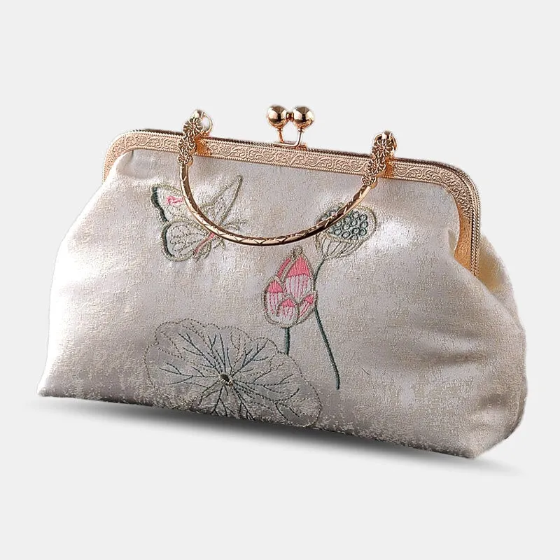 women handbag exquisite hardware design fine texture fabric cheongsam clutch bag