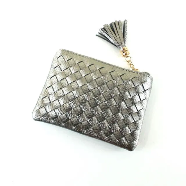 Woven coin purse