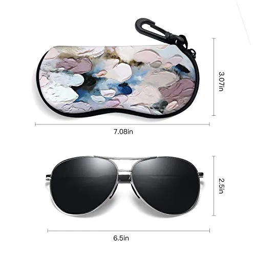 ZAXMEY Sunglasses Soft Case with Carabiner Ultra Light Neoprene Zipper Eyeglass,Graffiti