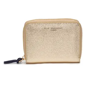 Zipper Purse/Wallet Gold - Navy Blue